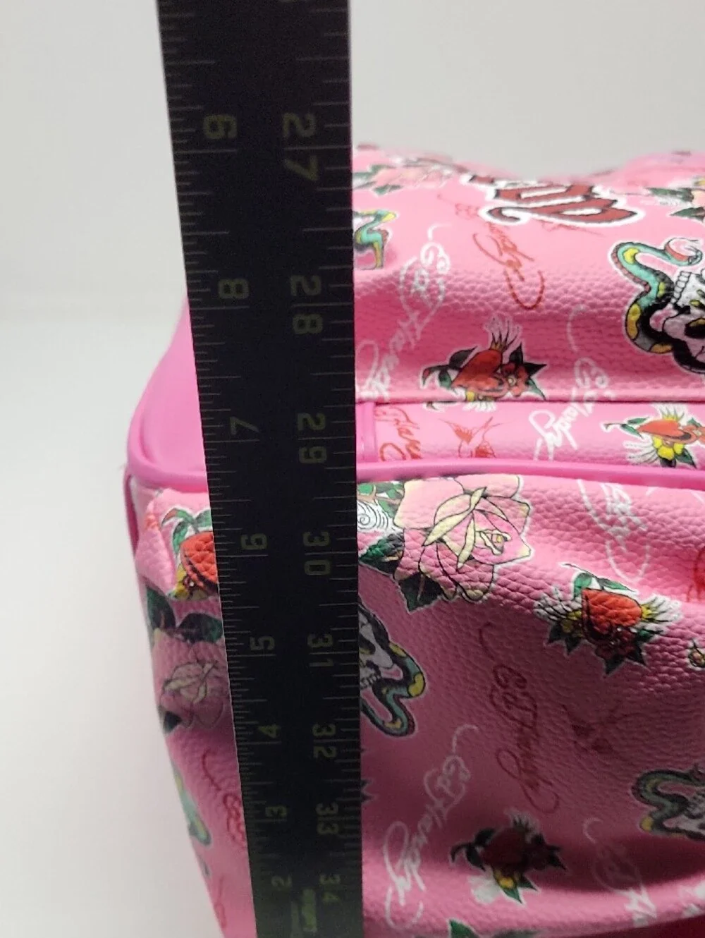 Ed Hardy Pink Heart Motif Kids Backpack